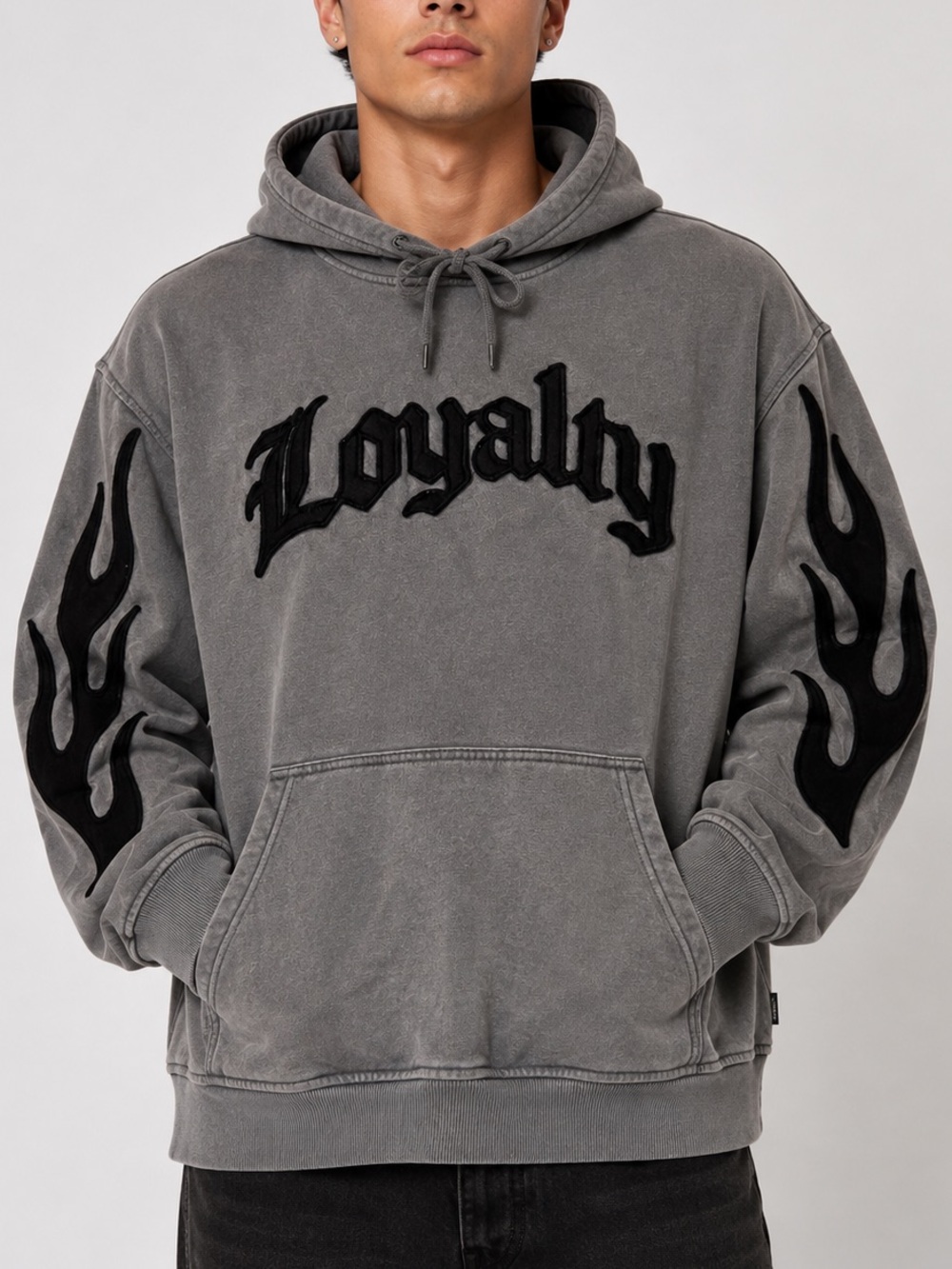 Copper Rivet Loyalty Gray Flame Hoodie Men’s size Large NWT